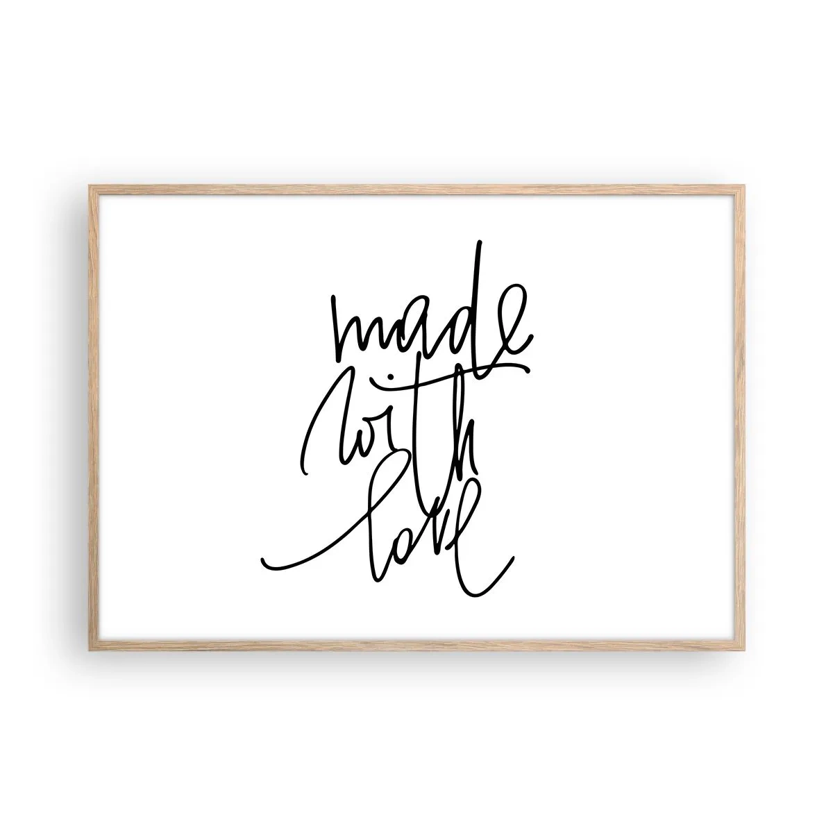 Poster in einem Rahmen aus heller Eiche - Die beste Marke - 100x70 cm