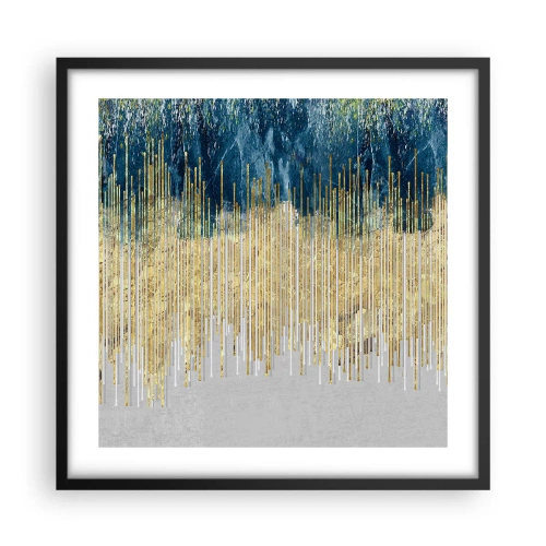 Poster in einem schwarzem Rahmen - Vergoldete Grenze - 50x50 cm