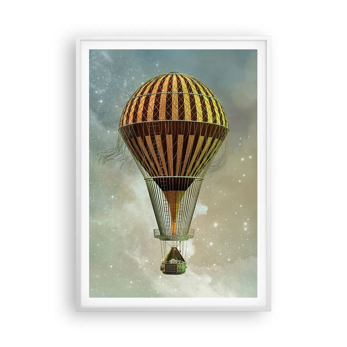 Poster in einem weißen Rahmen - Pionierflüge - 70x100 cm