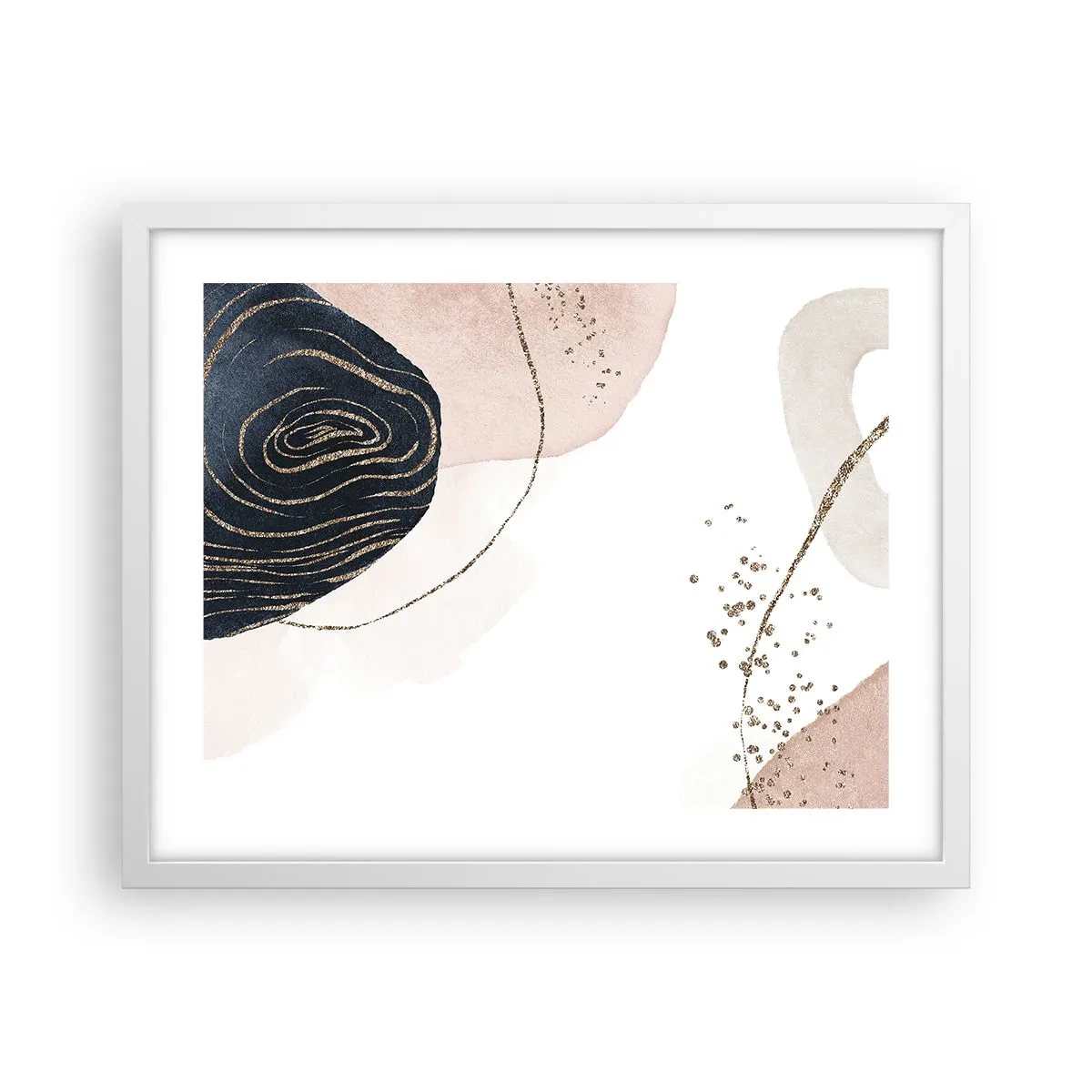 Poster in einem weißen Rahmen - Alles fließt - 50x40 cm