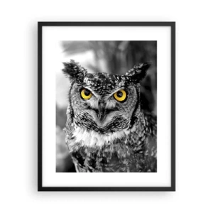 Poster in einem schwarzem Rahmen - Nichts wird sich verstecken - 40x50 cm