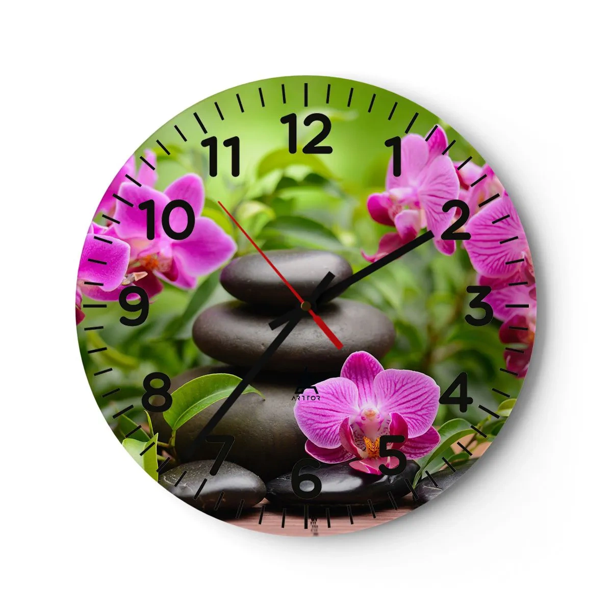 Wanduhr - Glasuhr - Die Pyramide des Friedens - 40x40 cm