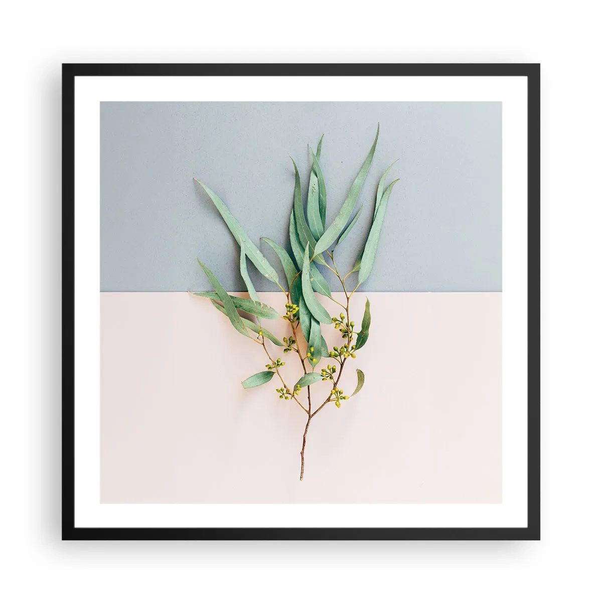 Poster in einem schwarzem Rahmen - Pastellige Subtilität - 60x60 cm