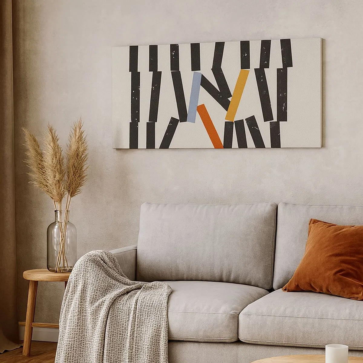 Bild auf Leinwand - Leinwandbild - Domino – Komposition - 100x40 cm