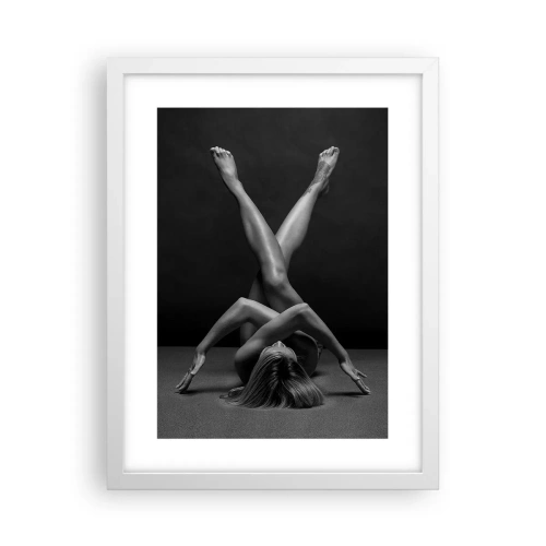 Poster in einem weißen Rahmen - Die Geometrie der Nacktheit - 30x40 cm