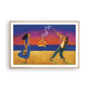 Poster in einem Rahmen aus heller Eiche - Mehr als ein Sternchen vom Himmel - 91x61 cm