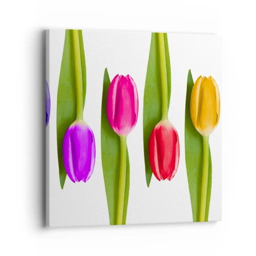 Bild auf Leinwand - Leinwandbild - Regenbogenkomposition - 40x40 cm