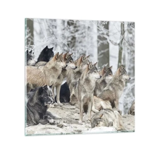 Glasbild - Bild auf glas - Familie und Freunde - 30x30 cm