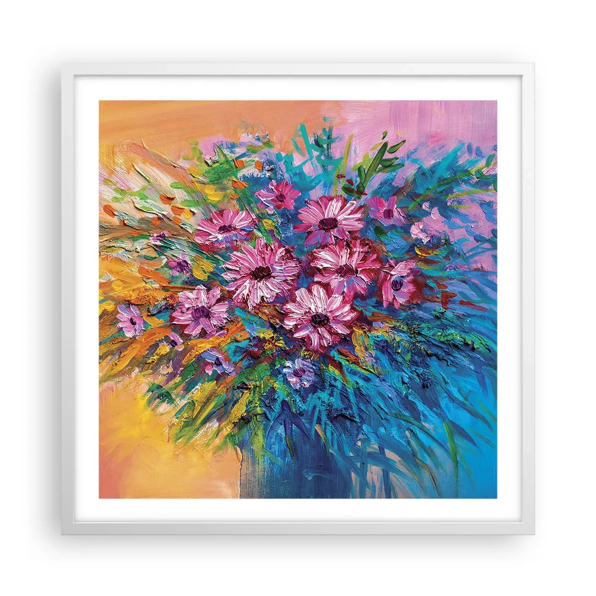 Poster in einem weißen Rahmen - Lebensenergie - 60x60 cm