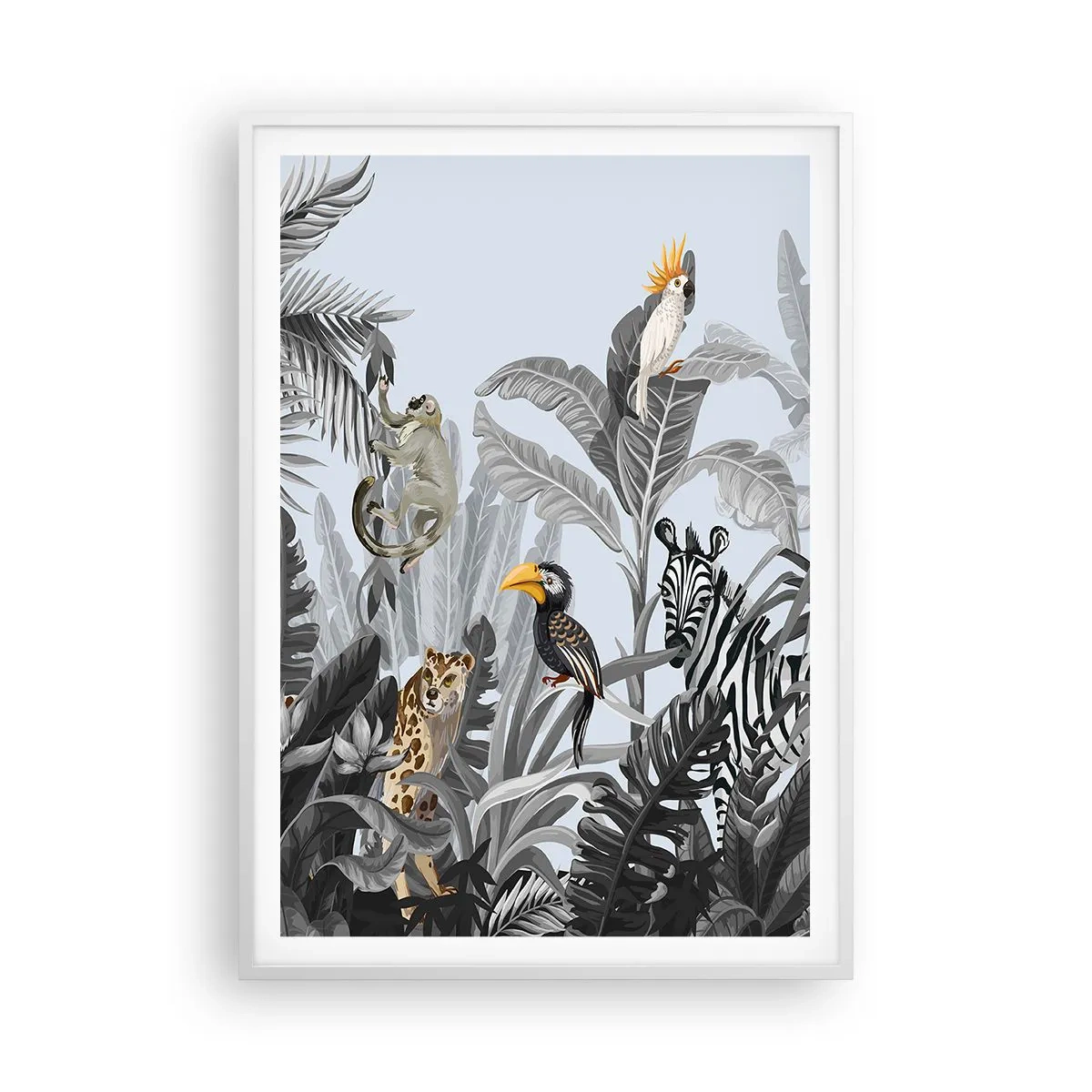 Poster in einem weißen Rahmen - Afrikanisches Märchen - 70x100 cm