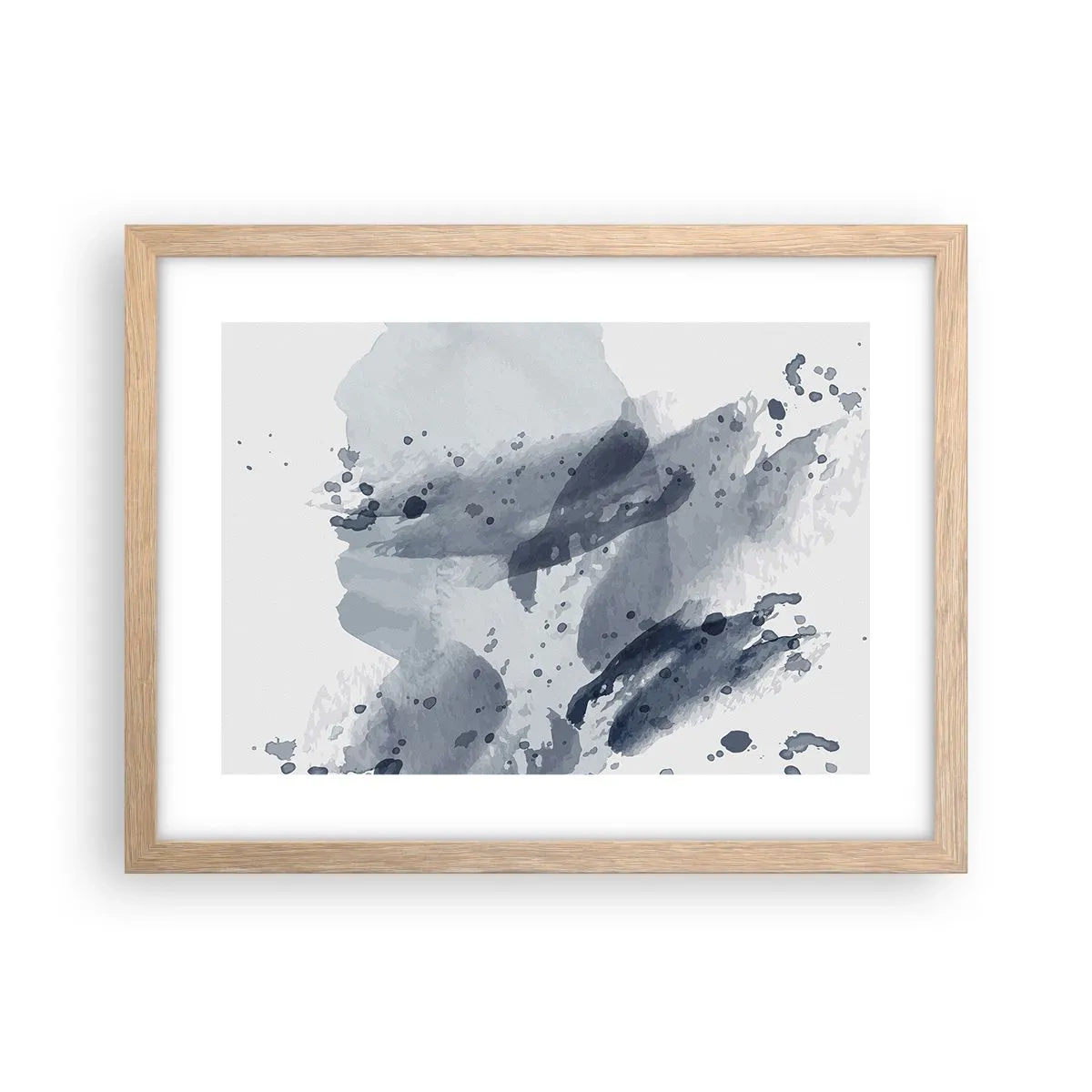 Poster in einem Rahmen aus heller Eiche - Eine Studie über die Natur des Wassers - 40x30 cm