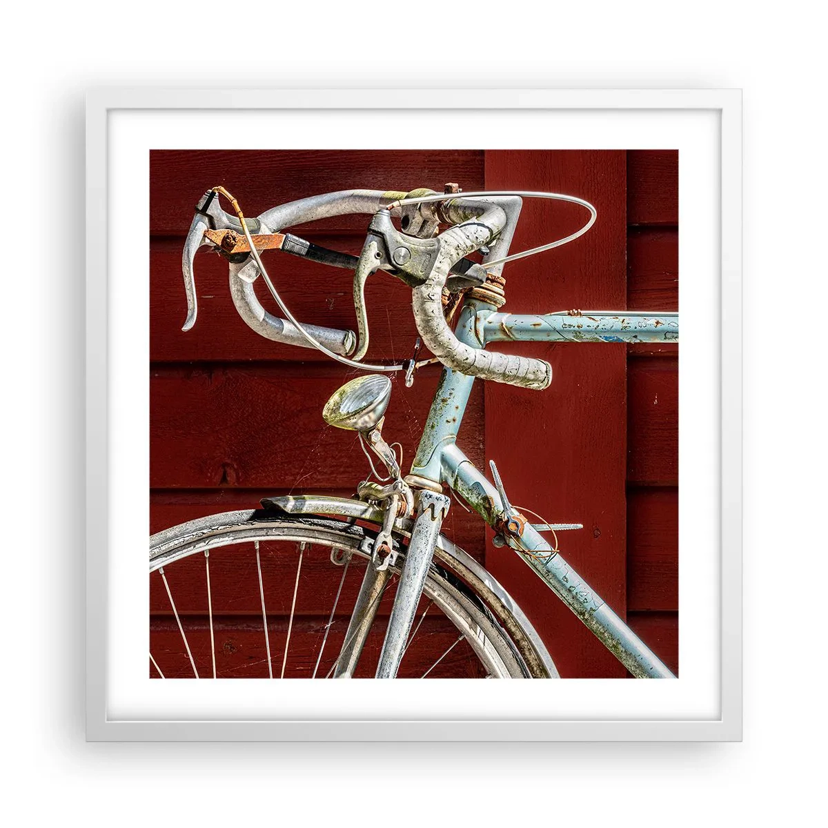 Poster in einem weißen Rahmen - Geschaffen um zu siegen - 50x50 cm