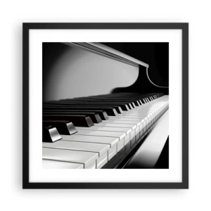 Poster in einem schwarzem Rahmen - Harmonie von Formen und Farben - 40x40 cm