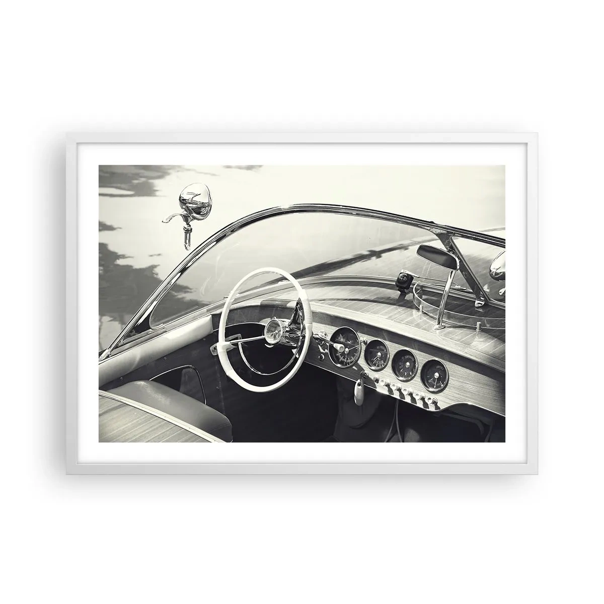 Poster in einem weißen Rahmen - Wetter für die Reichen - 70x50 cm