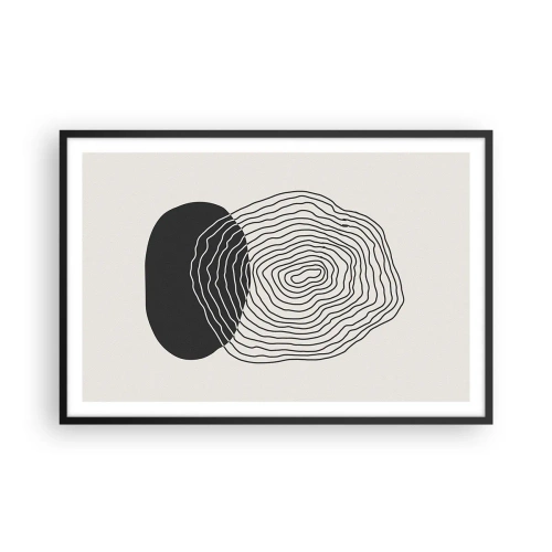Poster in einem schwarzem Rahmen - Dauer und Schwingung - 91x61 cm