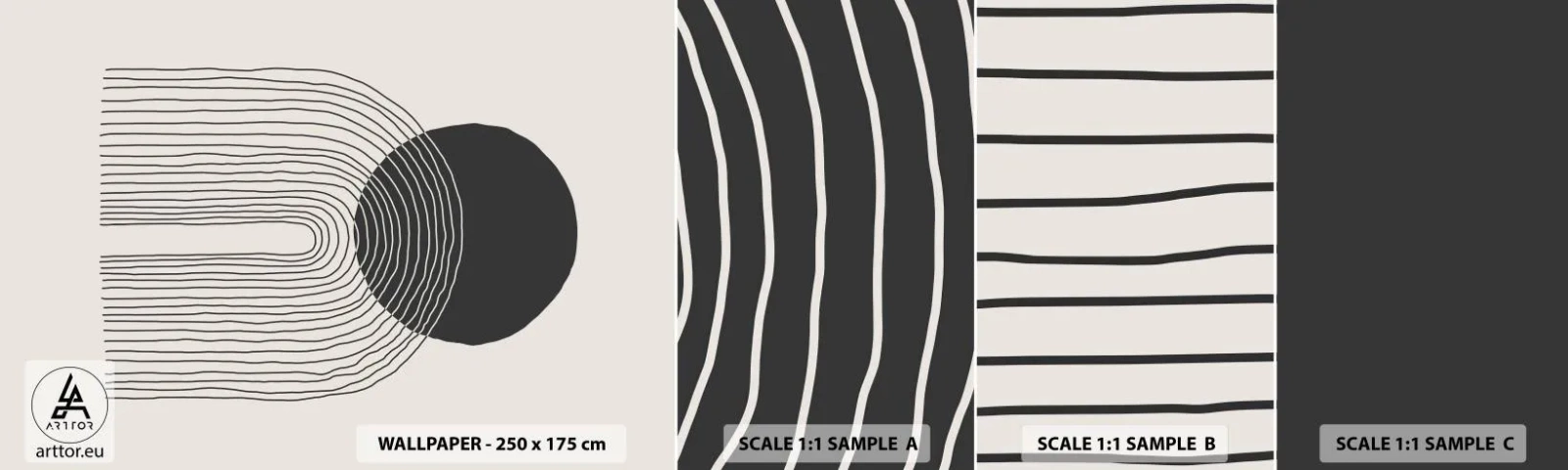 Fototapetenmuster Standard Eco - Zittern und Vertrauen - Abstraktion, Stück, Minimalismus - 100x30 cm