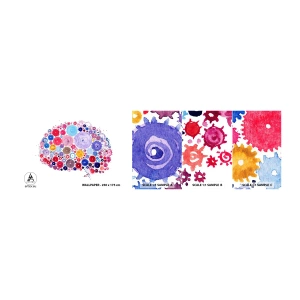 Fototapeten Muster Selbstklebend Deluxe Sticker - Die perfekteste Maschine der Natur - Abstraktion, Gehirn, Grafik - 100x30 cm