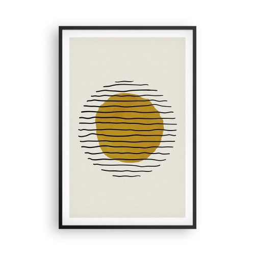 Poster in einem schwarzem Rahmen - Abstraktion, die vor Hitze zittert - 61x91 cm