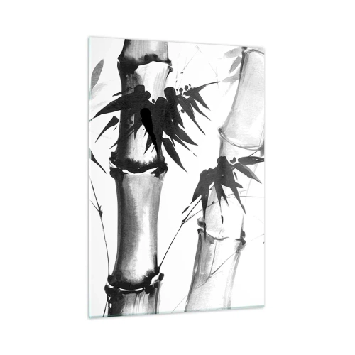 Glasbild - Bild auf glas - Bambus im traditionellen Stil - 50x70cm - Dem Orient ganz nah - Moderne Wanddekoration für Wohnzimmer und Schlafzimmer ARTTOR