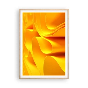 Poster in einem Rahmen aus heller Eiche - Wie Sonnenwellen - 70x100 cm