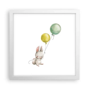 Poster in einem weißen Rahmen - Ich werde auch fliegen! - 30x30 cm