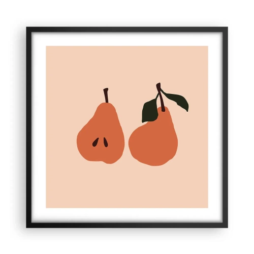 Poster in einem schwarzem Rahmen - Pure Süße - 50x50 cm