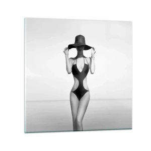 Glasbild - Bild auf glas - Mein Name ist: Eleganz - 70x70 cm