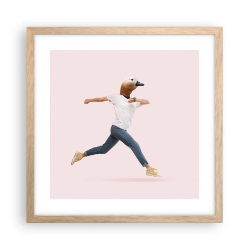 Poster in einem Rahmen aus heller Eiche - Eine Prise Absurdität - 40x40 cm