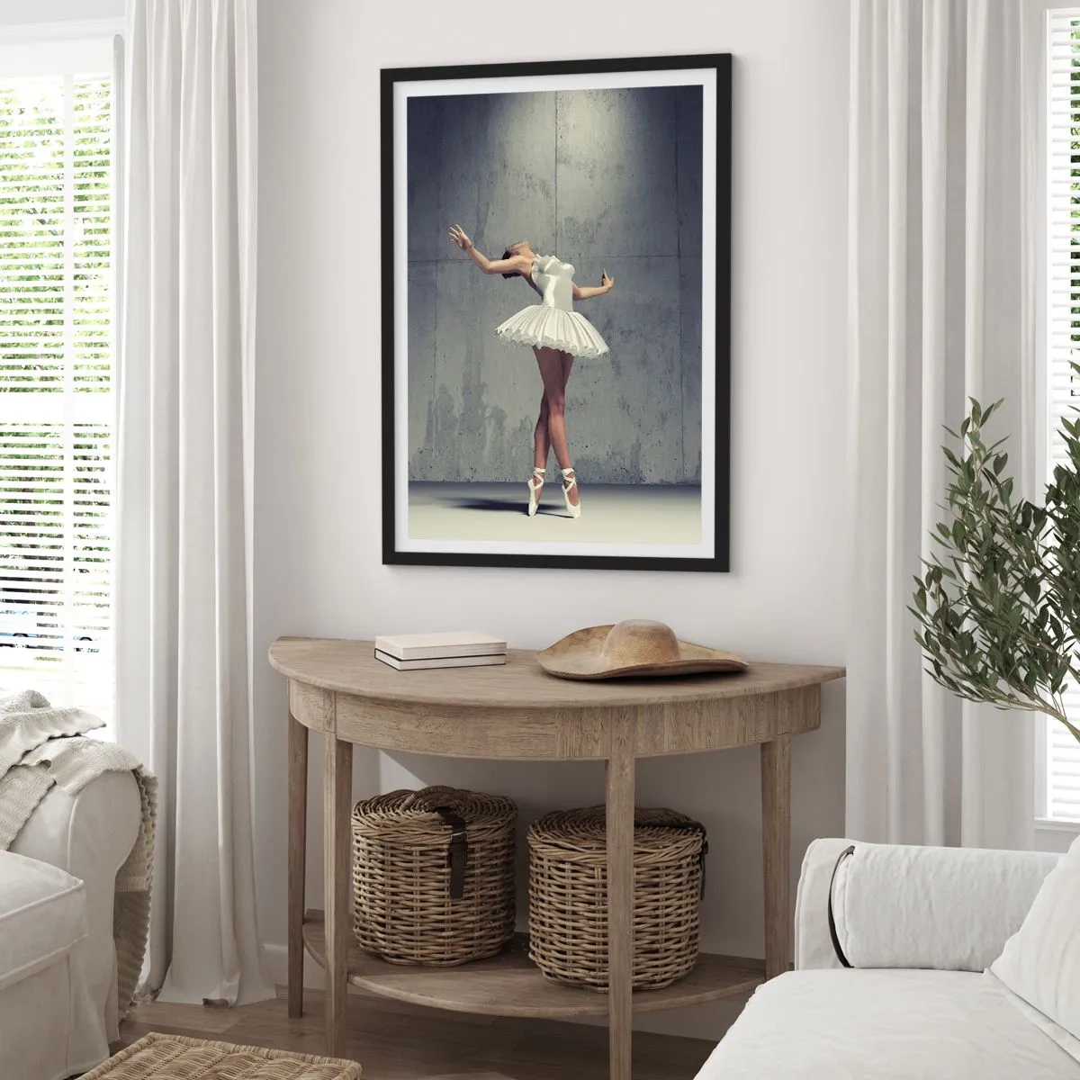 Poster in einem schwarzem Rahmen - Leicht wie ein Vogel - 40x50 cm