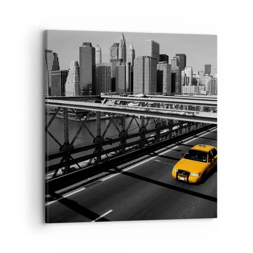 Bild auf Leinwand - Leinwandbild - Die Farbe einer Großstadt - 70x70 cm