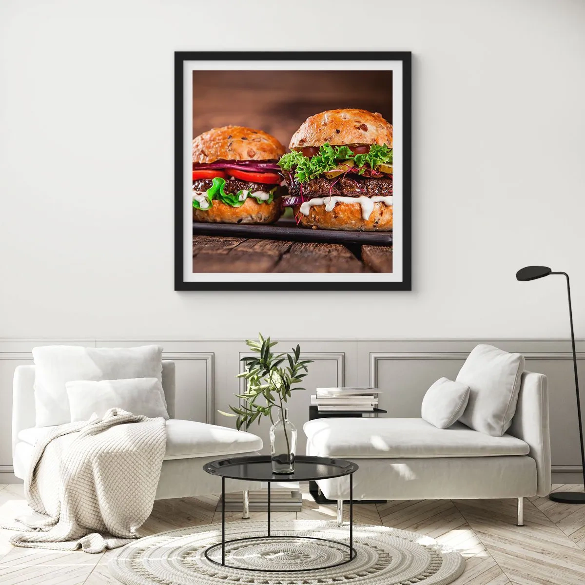 Poster in einem schwarzem Rahmen - Amerikanischer Traum - 60x60 cm