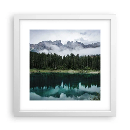 Poster in einem weißen Rahmen - Leise, leise, lass uns das Trinkwasser nicht wecken ... - 30x30 cm