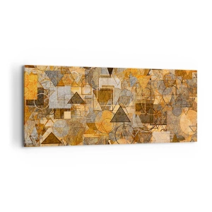 Bild auf Leinwand - Leinwandbild - Die Welt in Form - 100x40 cm