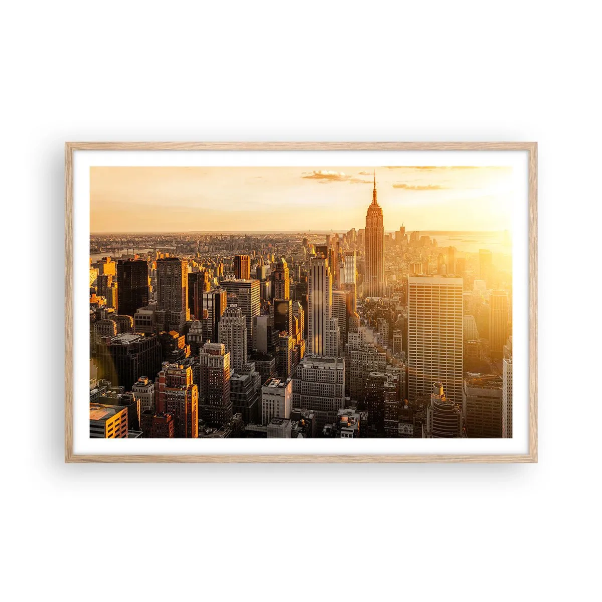 Poster in einem Rahmen aus heller Eiche - In der Sonne wachsen - 91x61 cm