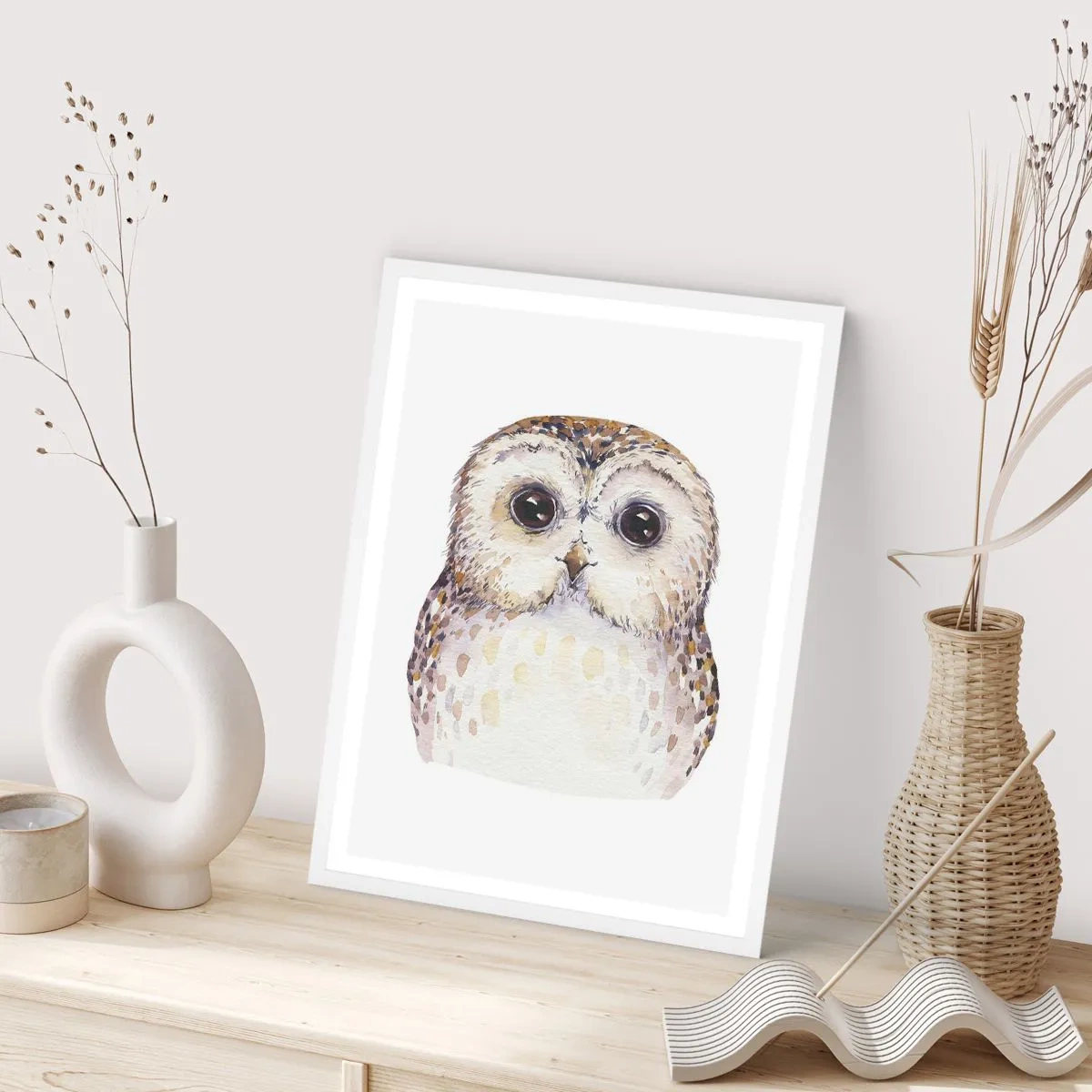 Poster in einem weißen Rahmen - Schau mir in die Augen - 50x70 cm