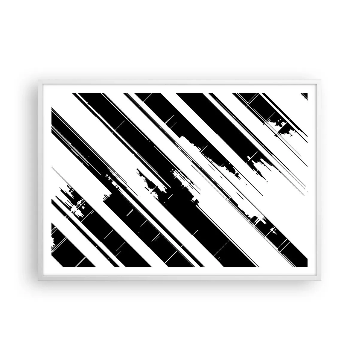 Poster in einem weißen Rahmen - Eine intensive und dynamische Komposition - 100x70 cm