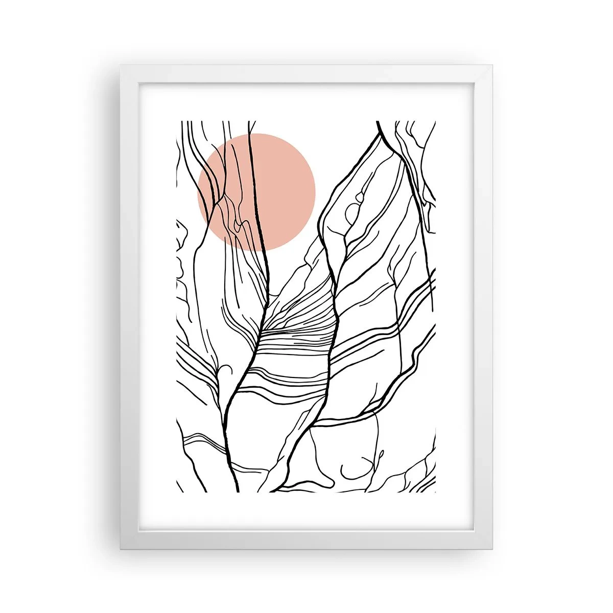 Poster in einem weißen Rahmen - In einem Netz aus Zweigen - 30x40 cm