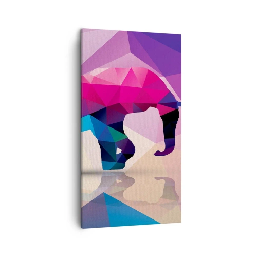 Bild auf Leinwand - Leinwandbild - Kristalldinosaurier - 45x80 cm