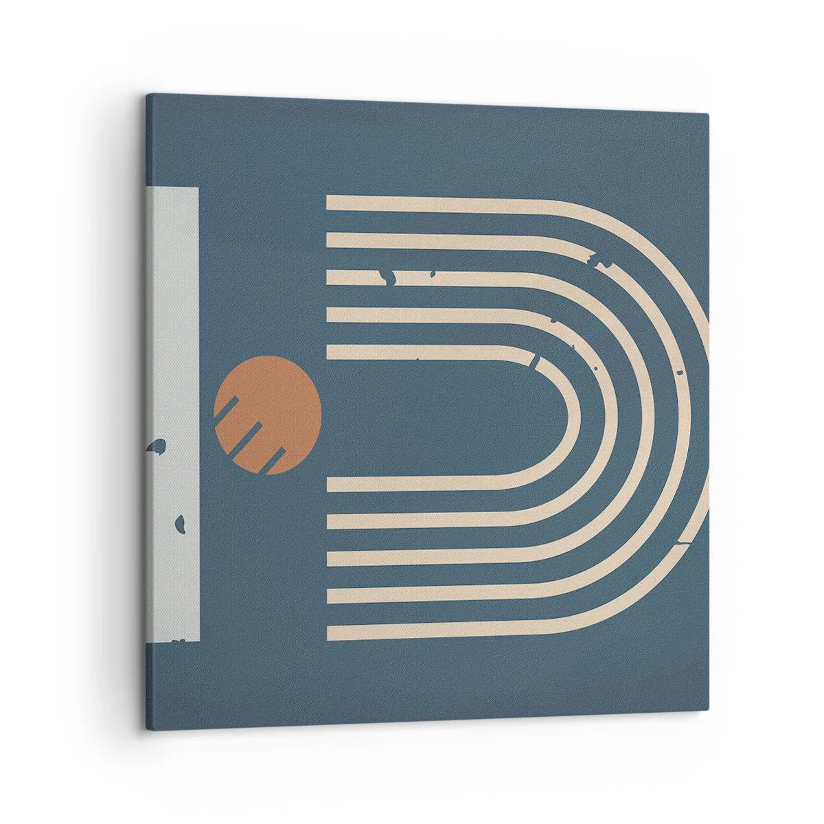 Bild auf Leinwand - Leinwandbild - Geometrie auf dem Granatapfel - 50x50 cm