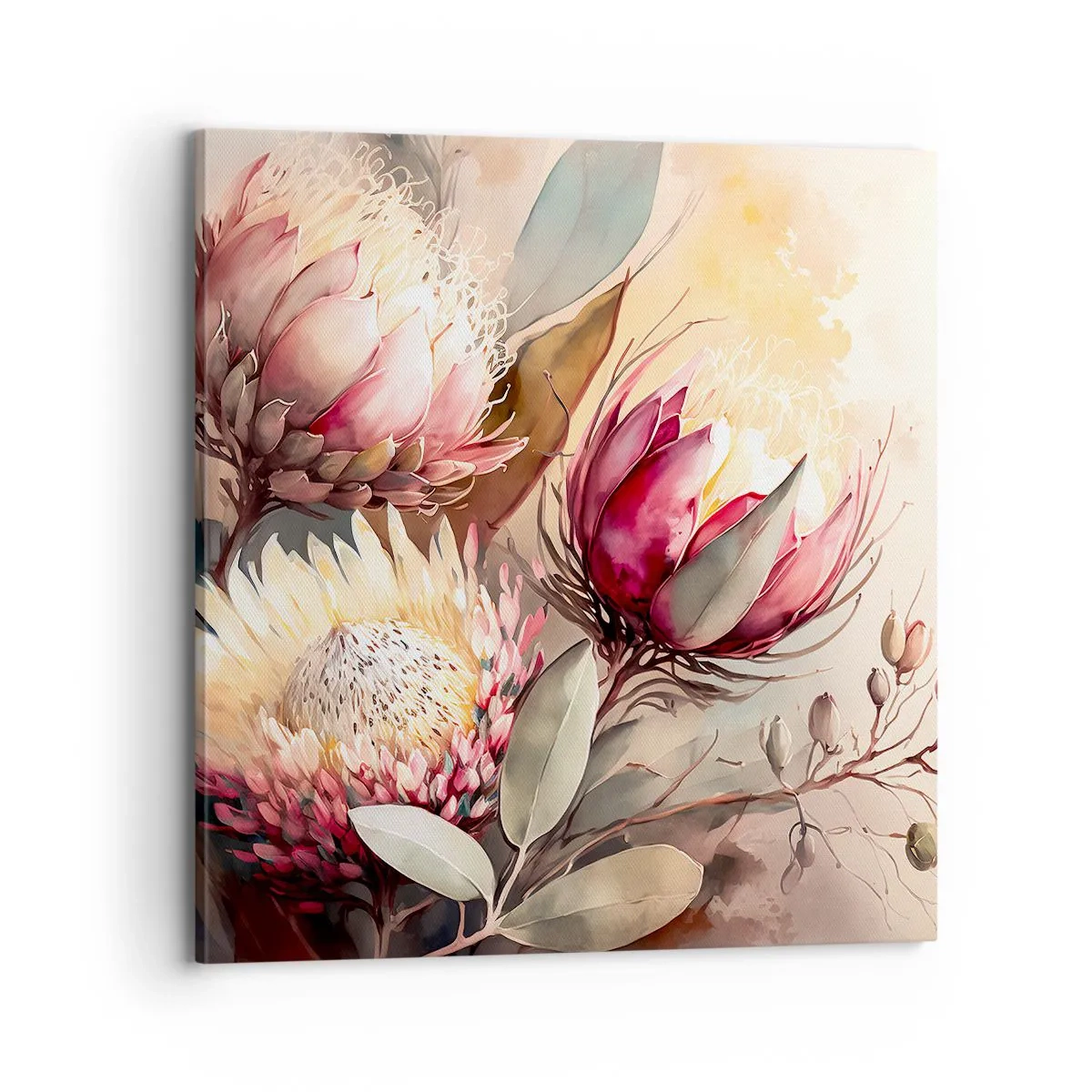 Bild auf Leinwand - Leinwandbild - Im Profil und en face - 70x70 cm