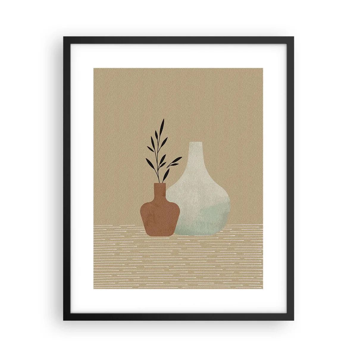 Poster in einem schwarzem Rahmen - Vase und ihre Idee - 40x50 cm