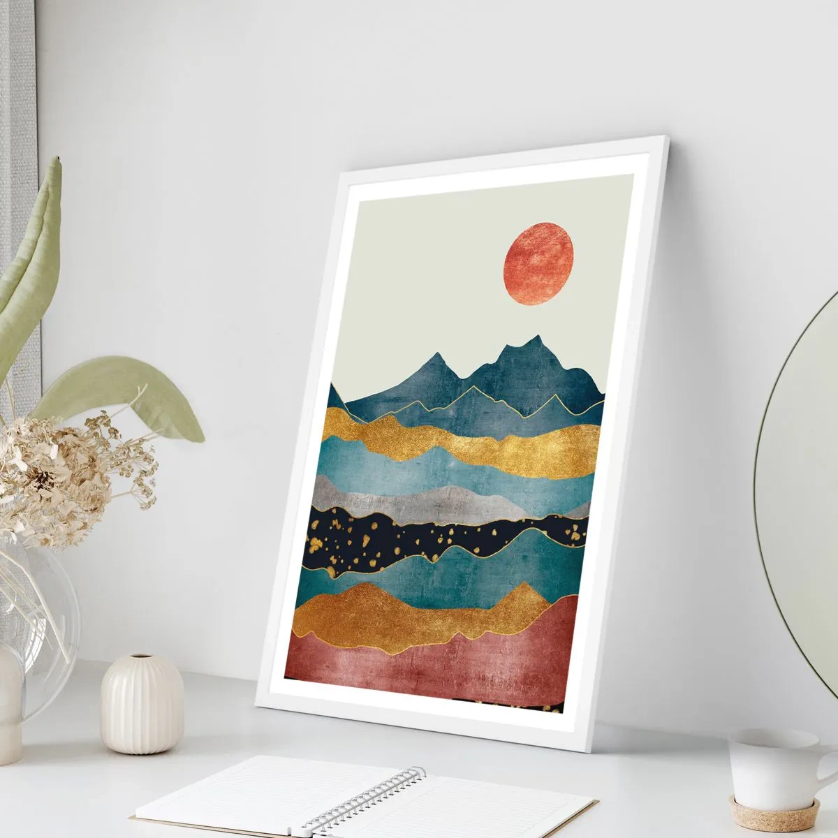 Poster in einem weißen Rahmen - Ein Querschnitt durch die Welt - 61x91 cm