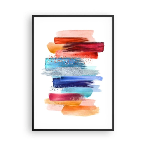 Poster in einem schwarzem Rahmen - Auf und ab - 70x100 cm