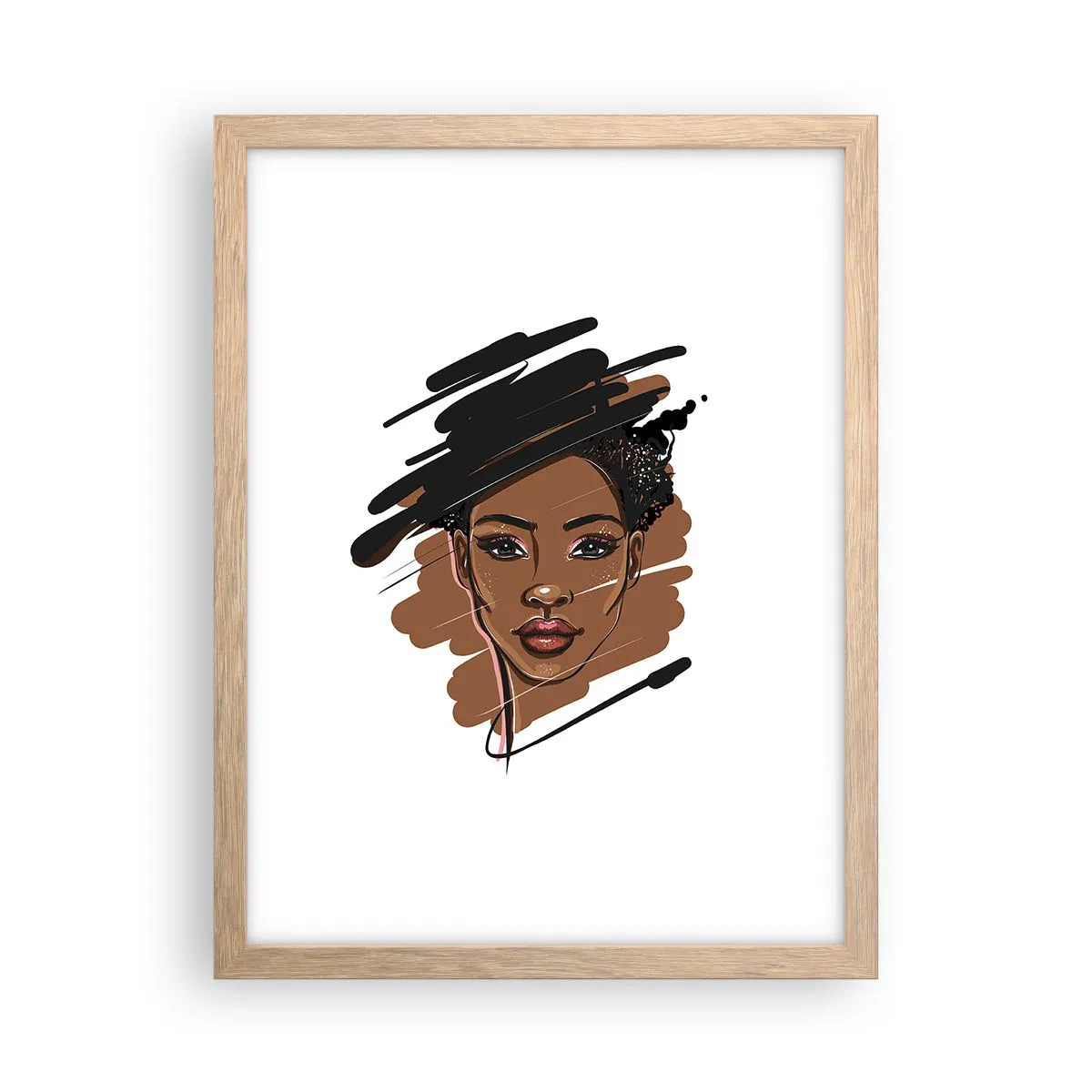 Poster in einem Rahmen aus heller Eiche - Süß wie Schokolade - 30x40 cm