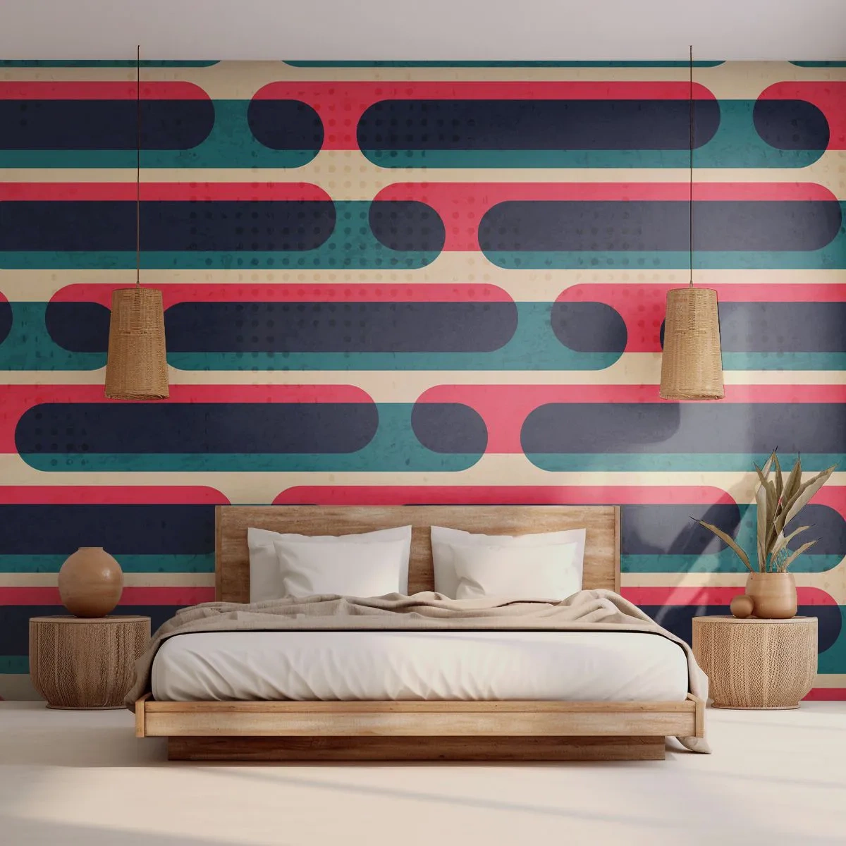 Fototapete Standard Eco - In die Tiefe und vorwärts - Abstraktion, Stück, Moderne Kunst - 200x140 cm