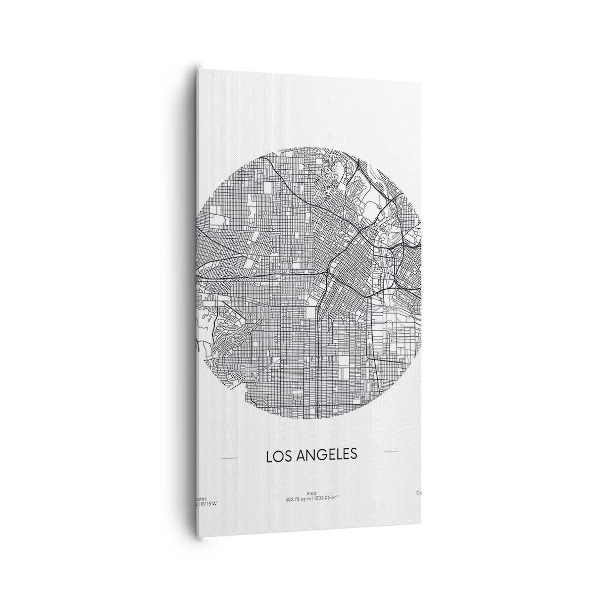 Bild auf Leinwand - Leinwandbild - Anatomie von Los Angeles - 65x120 cm