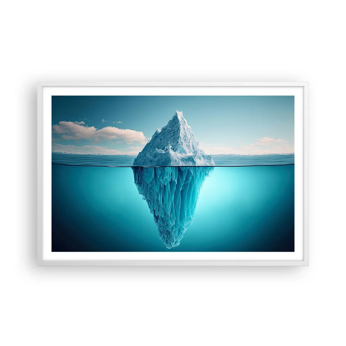Poster in einem weißen Rahmen - Königin des Eises - 91x61 cm