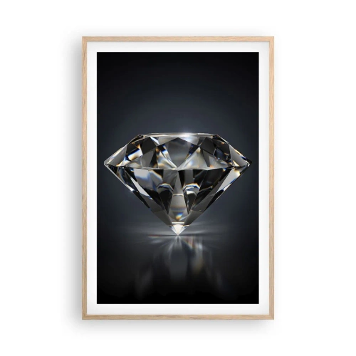 Poster in einem Rahmen aus heller Eiche - Beste Freundin - 61x91 cm