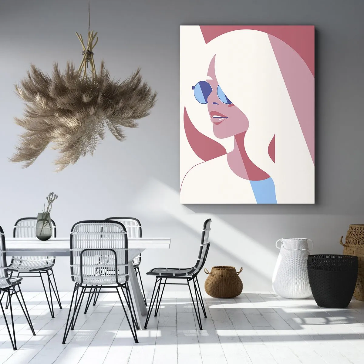 Bild auf Leinwand - Leinwandbild - Es war eine Blondine... - 80x120 cm