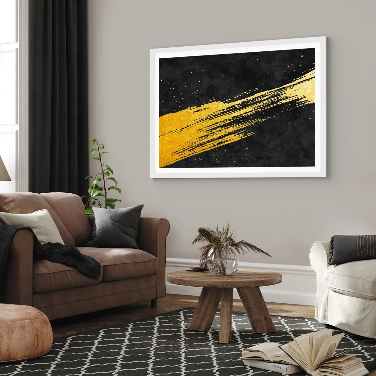 Poster in einem weißen Rahmen - Sprung in den Hyperraum - 91x61 cm